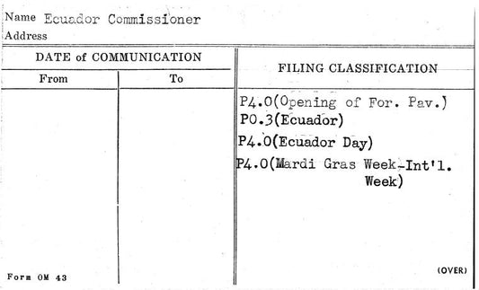 Ecuador Commissioner