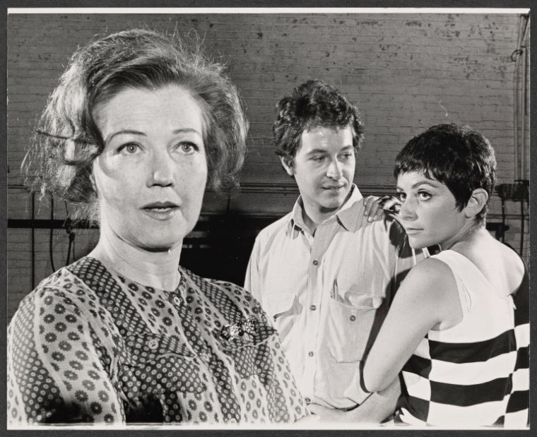 Margaret Draper, Paul Collins and Joan Darling in rehearsal for the stage production A Minor Adjustment