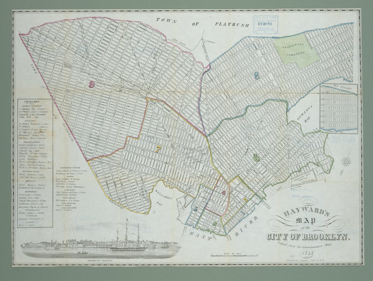 Hayward's map of the city of Brooklyn : (copied from the Commissioner's map).