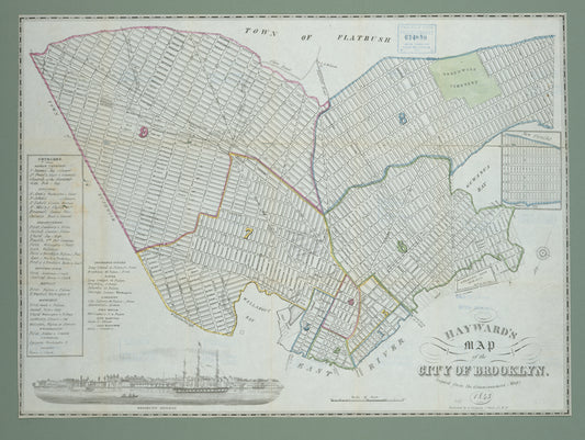 Hayward's map of the city of Brooklyn : (copied from the Commissioner's map).