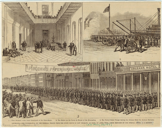 Louisiana, the withdrawal of the federal troops from the state house in New Orleans, at noon, on April 24th