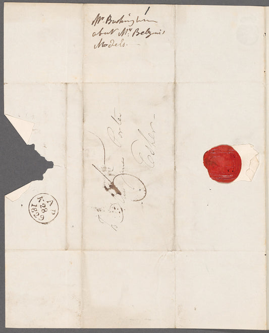 James Silk Buckingham to Jane Porter, autograph letter signed