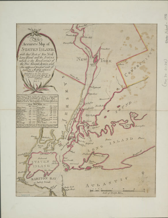 An accurate map of Staten Island : with that part of New York, Long Island and the Jerseys which is the rendesvous of the two grand armies and the supposed present seat of action