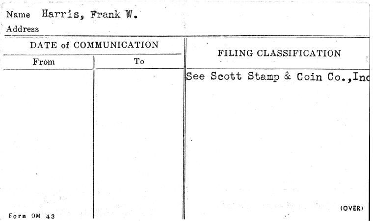 Harris, Frank W.