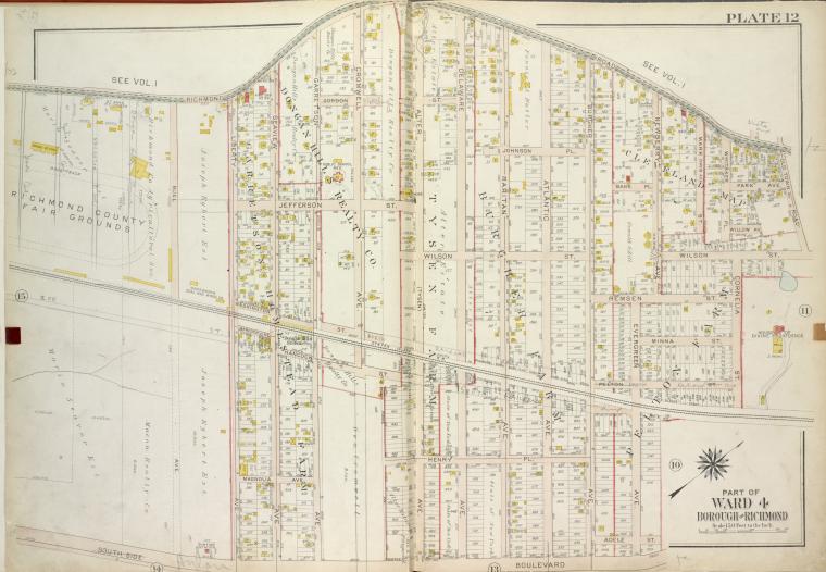 Plate 12, Part of Ward 4 [Map bound by Richmond Road, Old Town Road, Wilson Ave, Cornelia St, Pelton St, Evergreen Ave, Adele St, South Side Boulevard, Liberty Ave, Jefferson St, Buel Ave]
