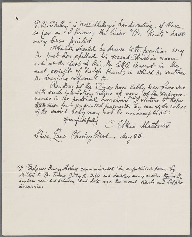 Laon and Cythna, Canto I.iii.7-I.v.9, and a cancelled stanza