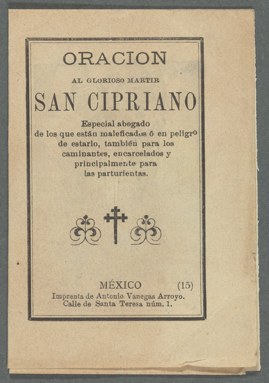 Oracion al Glorioso Martir San Cipriano