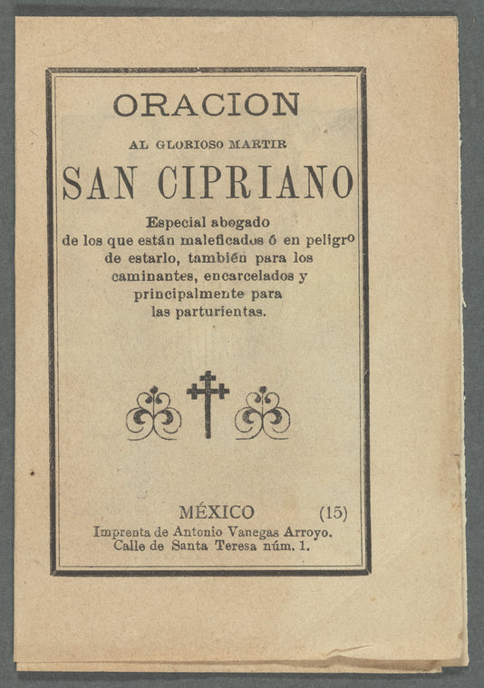 Oracion al Glorioso Martir San Cipriano