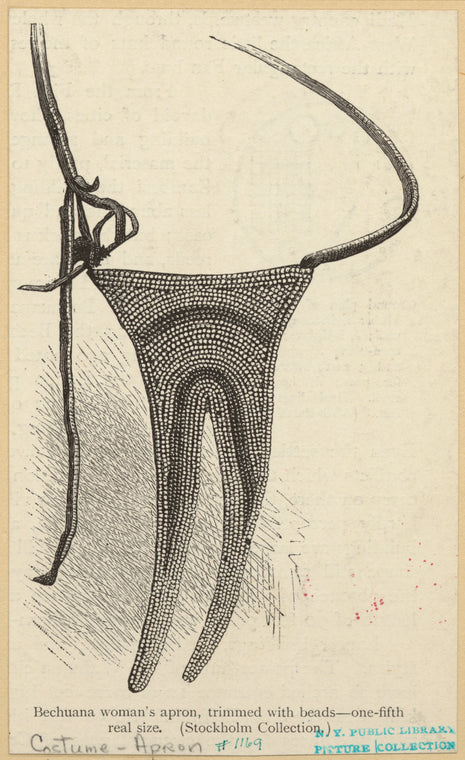 Bechuana woman's apron, trimmed with beads