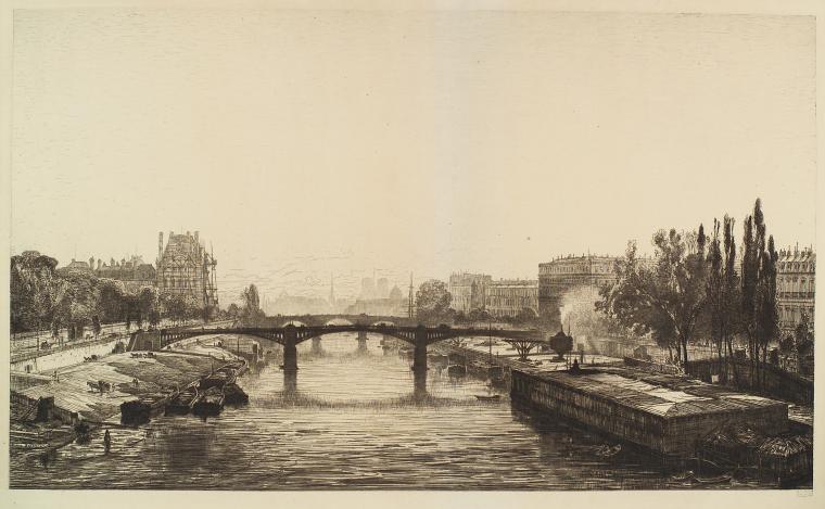 Paris, vue prise du Pont de la Concorde (3rd state).