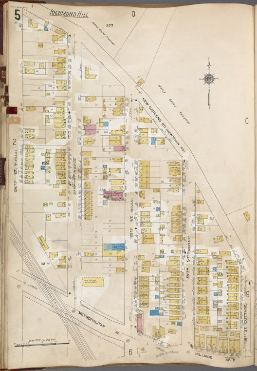 Queens V. 6, Plate No. 5 [Map bounded by Kew Gardens Rd., 131st St., Metropolitan Ave., 126th St.]