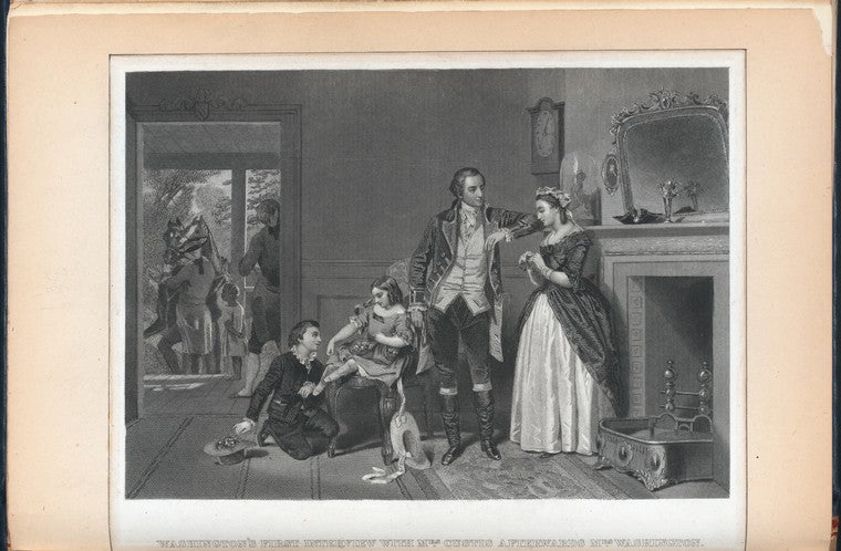 Washington's first interview with Mrs. Custis, afterwords Mrs. Washington.