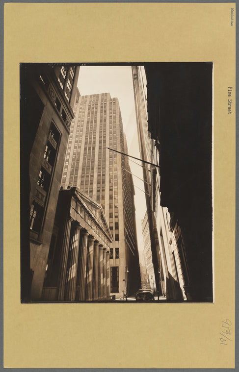 Pine Street: U. S. Treasury in foreground, Near Nassau Street