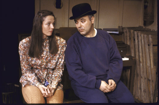 Actors Janet Eilber and Don Amendolia in a scene from the Broadway play "Stepping Out" (New York)