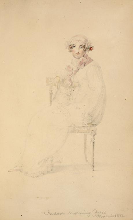 Indoor morning dress, March 1812.