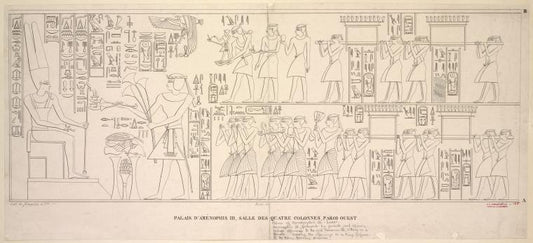 Palais d'Amenophis III, salle des quatre colonnes, paroi ouest