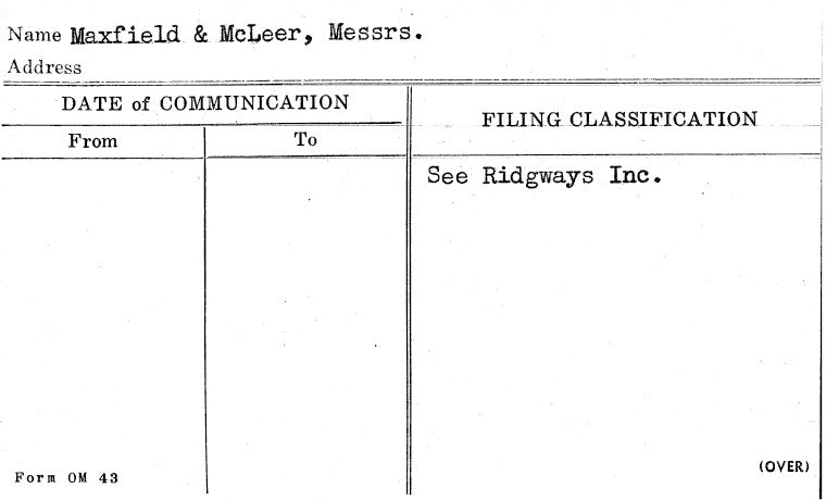Maxfield & McLeer, Messrs.
