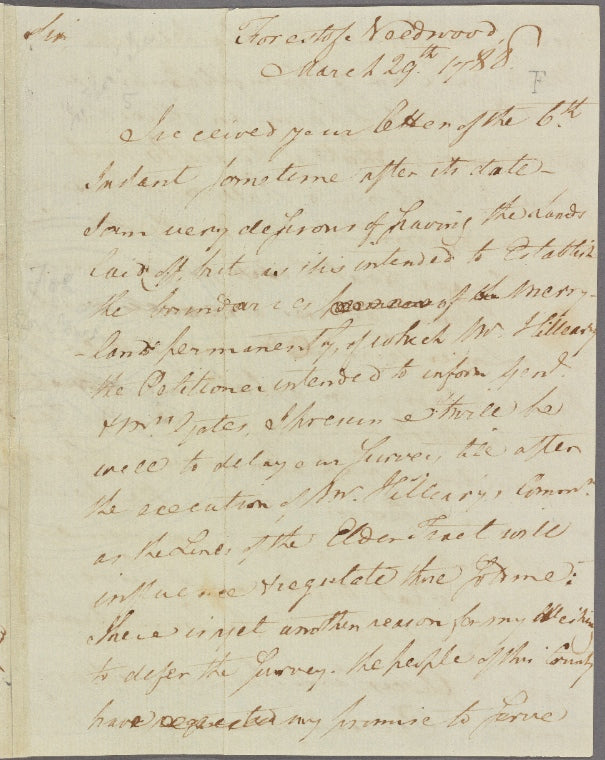 Letter to Charles O'Neill, Washington