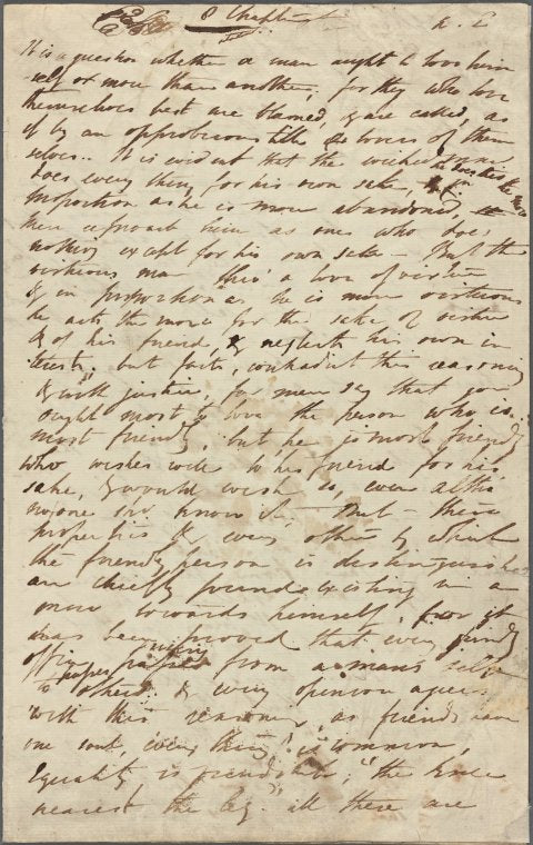 Holograph translation from Aristotle's Ethics