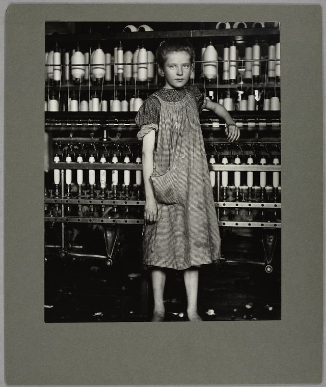 An anaemic little spinner in a New England cotton mill, August 1910