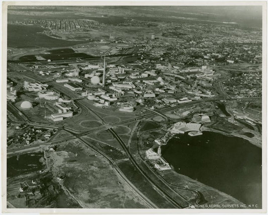 Fairgrounds - Views - Aerial - Aquacade in foreground