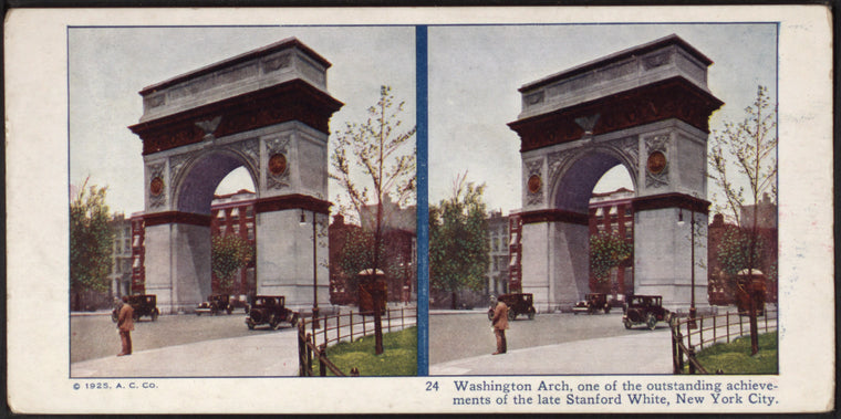 Washington Arch, one of the outstanding achievements of the late Stanford White, New York City.