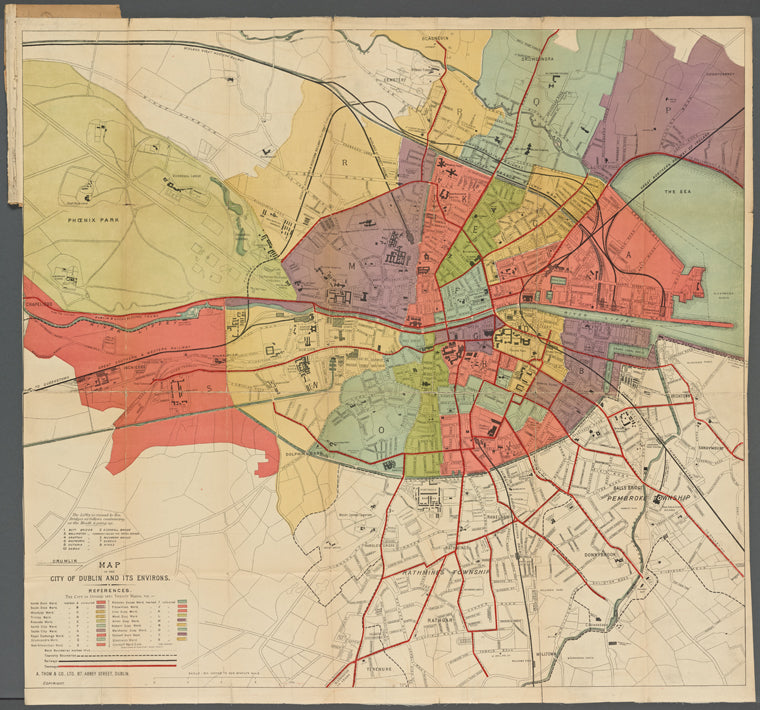 Map of the city of Dublin and its environs