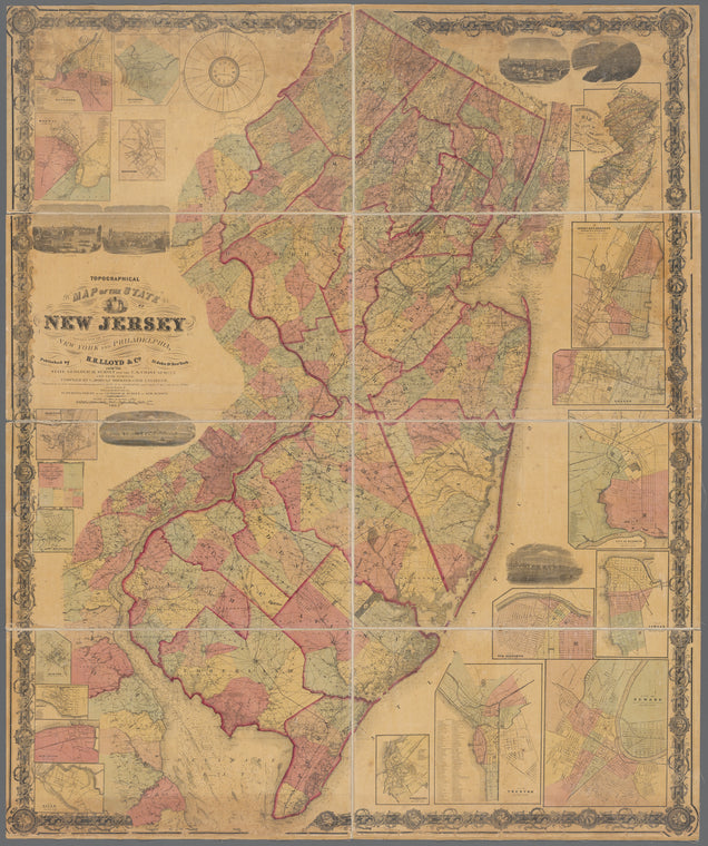 Topographical map of the state of New Jersey: together with the vicinities of New York and Philadelphia,  : from the State Geological Survey and the U.S. Coast Survey, and from surveys