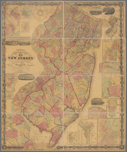 Topographical map of the state of New Jersey: together with the vicinities of New York and Philadelphia,  : from the State Geological Survey and the U.S. Coast Survey, and from surveys