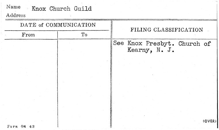 Knox Church Guild