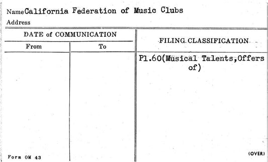 California Federation of Music Clubs
