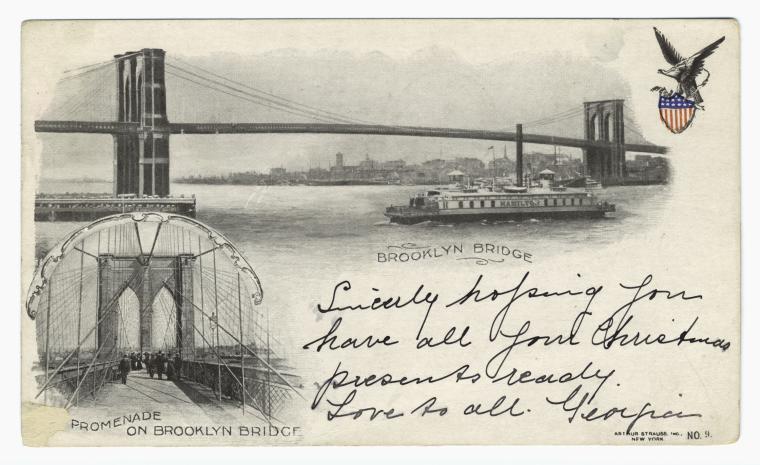 Brooklyn Bridge ; promenade on Brooklyn Bridge