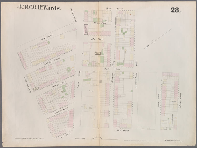 Plate 28: Map bounded by Willoughby Street, Gold Street, Fulton Avenue, Bond Street, Schermerhorn Street, Hoyt Street, Jay Street