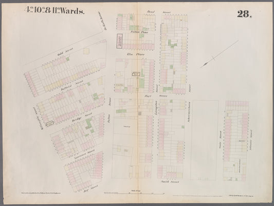 Plate 28: Map bounded by Willoughby Street, Gold Street, Fulton Avenue, Bond Street, Schermerhorn Street, Hoyt Street, Jay Street