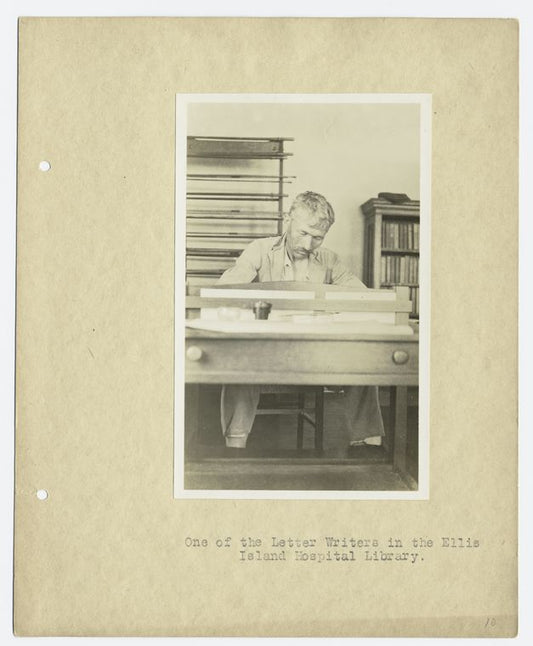 One of the letter writers in the Ellis Island Hospital Library