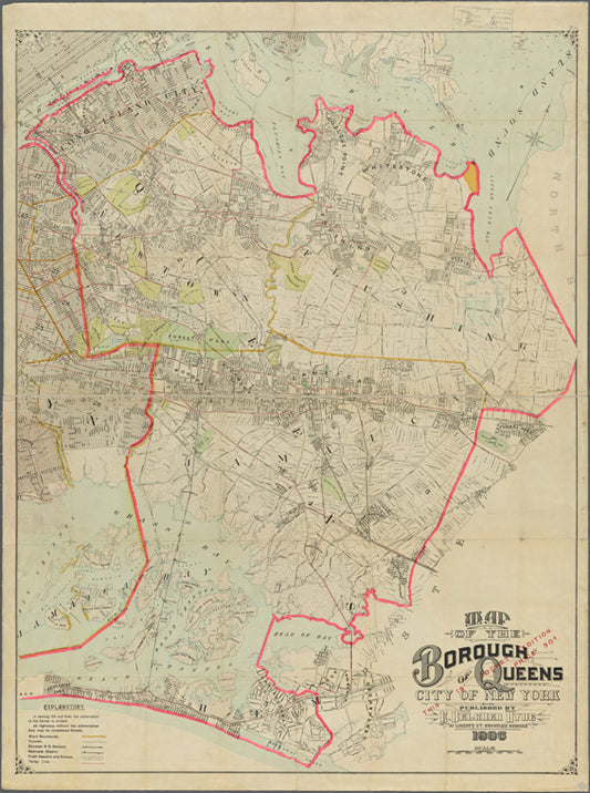 [Pocket] Map of the Borough of Queens, New York City.
