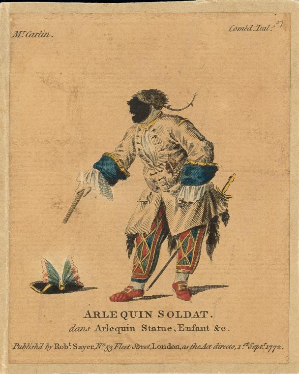Mr. Carlin. Arlequin soldat dans Arlequin Statue, Enfant etc.
