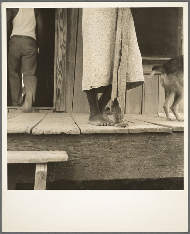 Front porch of sharecropper's cabin. Coahoma County, Mississippi