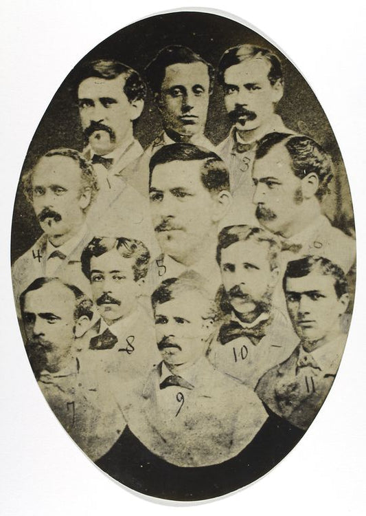 Olympics of Washington, D.C., A. J. Leonald, l. f., G. W. Hall, c. f., H. W. Berthrong, r. f. , F. A. Waterman, 3b., C. J. Sweasy, 2b., E. Mill, 1b., D. W. Force, s. s., Asa Brainard, p., H. F. Borroughs, D. L. Allison, c., J. W.
