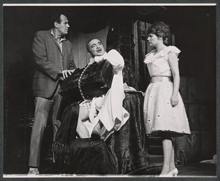 Charles Boaz, Sam Levene and Alix Elias in the 1964 Broadway production of The Last Analysis