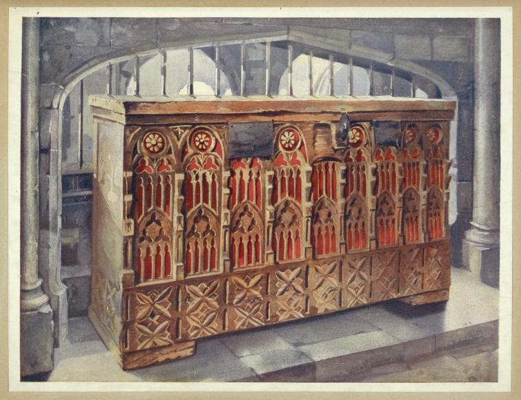 Fourteenth-century buttressed coffer.