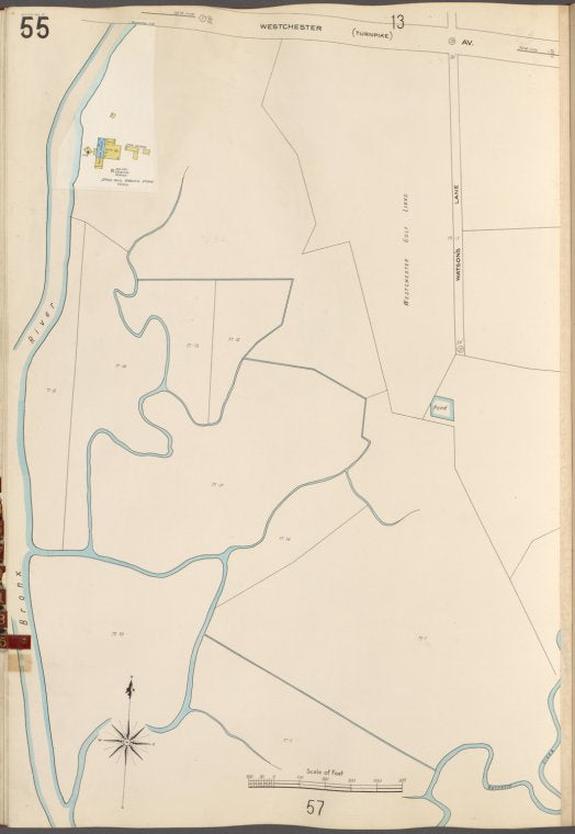 Bronx, V. A, Plate No. 55 [Map bounded by Westchester Ave., Bronx River.]