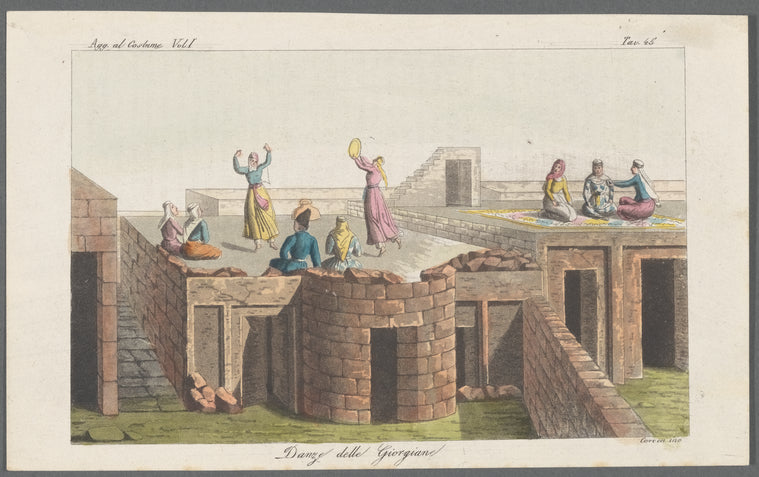 Images of ethnic dancing from illustrated books and series