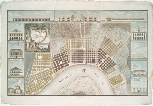 Plan of the city and suburbs of New Orleans from an actual survey...