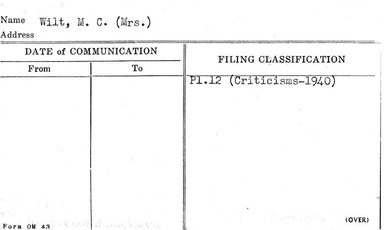 Wilt, M.C. (Mrs.)
