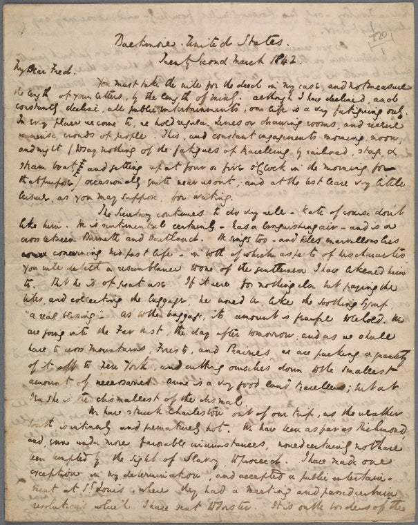 Dickens, Frederick, his brother. ALS to