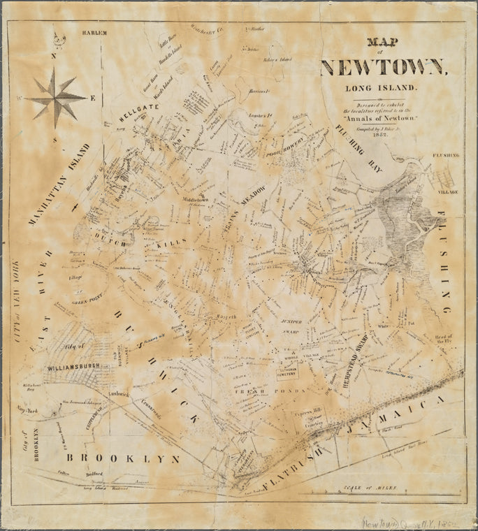 Map of Newtown, Long Island: designed to exhibit the localities referred to in the Annals of Newtown