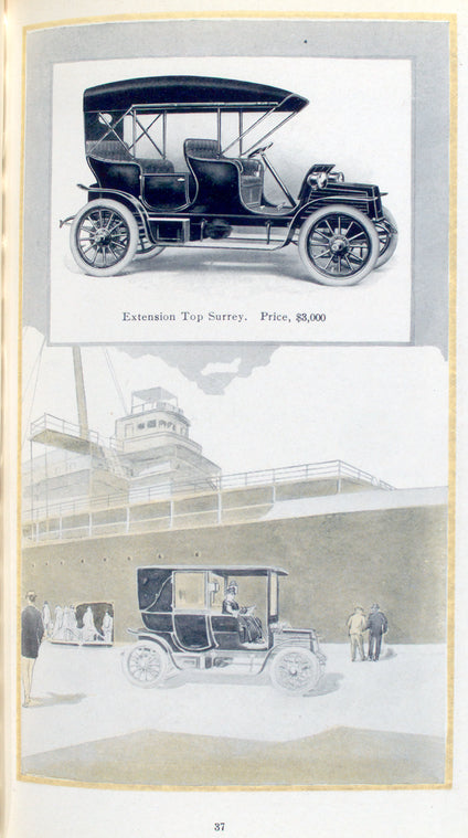 Extension top Surrey. Price, $ 3,000; Specifications; Extension top Surrey mounted on Model 16 chassis.