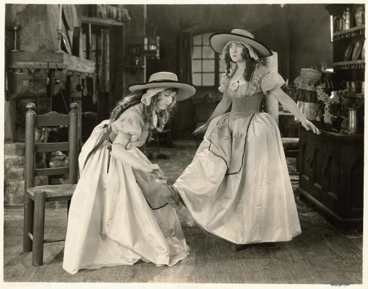 Dorothy Gish and Lillian Gish in the silent motion picture Orphans of the Storm