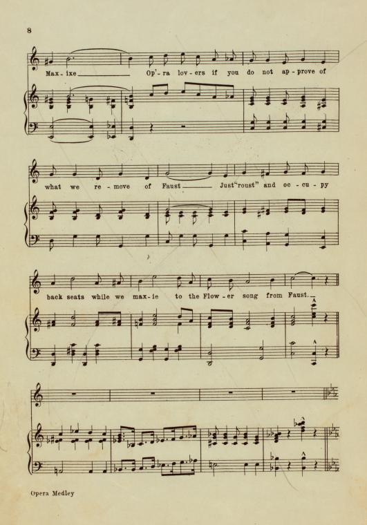 Ragtime opera melody from Watch your step